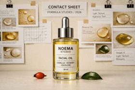 Butelka olejku do twarzy Noema Studio z pipetą i naturalnymi składnikami