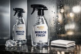 Butelka sprayu do czyszczenia luster Auric Home Mirror Finish 500 ml na blacie
