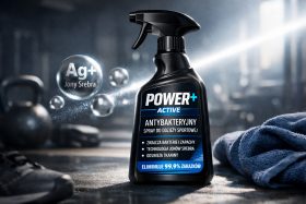 Czarny spray antybakteryjny do odzieży sportowej Power+ Active z jonami srebra