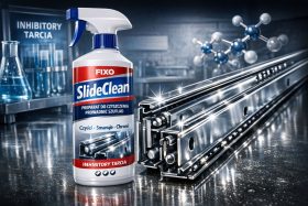 Preparat do czyszczenia prowadnic szuflad FIXO SlideClean z metalowymi prowadnicami