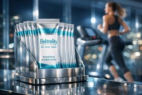 Opakowania suplementu elektrolity z sodem, potasem i magnezem na blacie